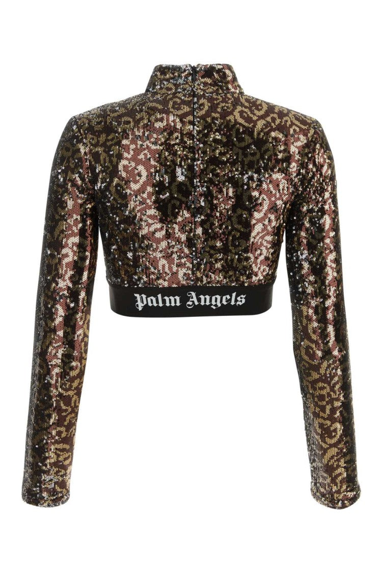 Palm Angels Embellished Polyester Top