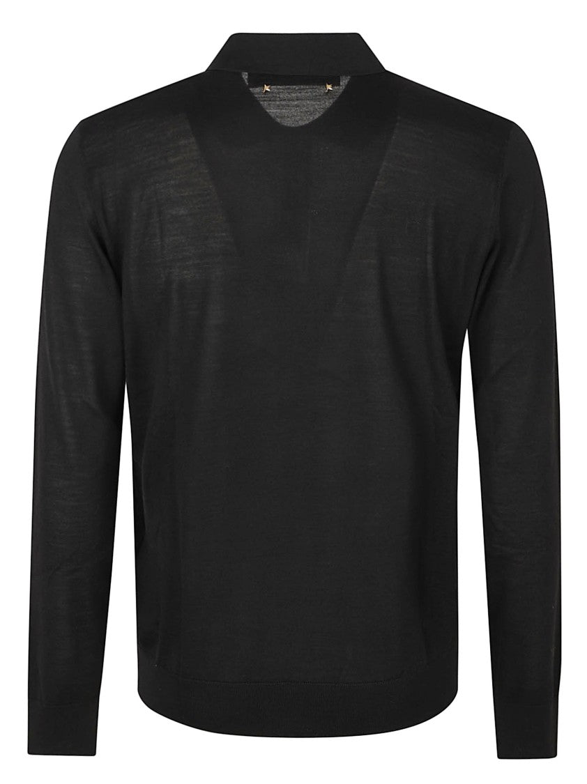 Golden Goose Long-Sleeved Polo Sweater With Button Placket