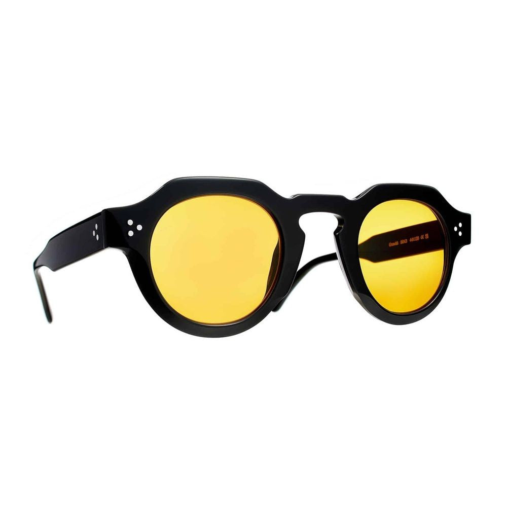 Talla Gravita Bold Geometric Black Acetate Sunglasses