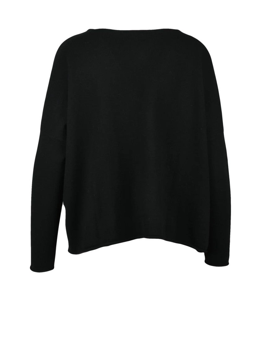 Be You Black V-Neck Cashmere Sweater