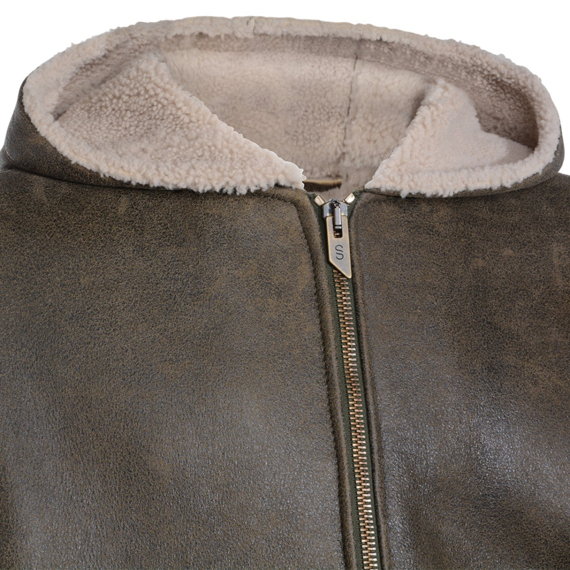 Salvatore Santoro Textured Brown Jacket With Plush Shearling Lining