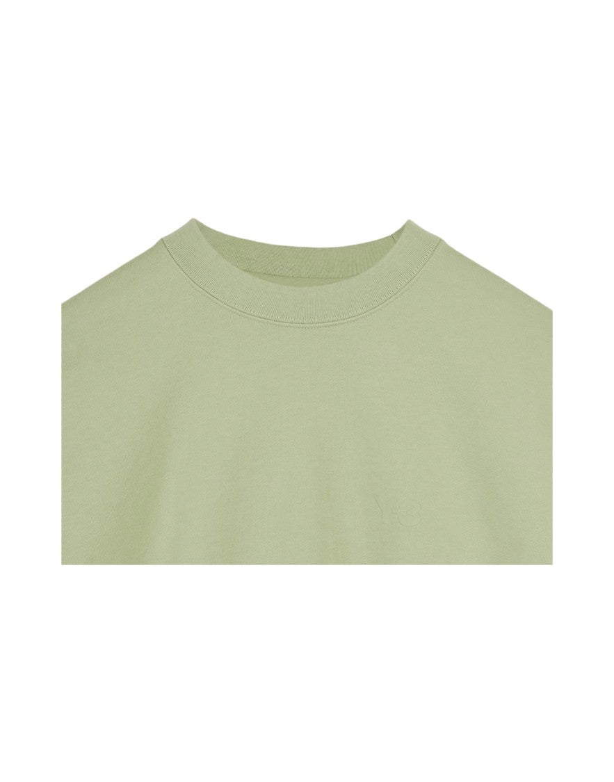Y-3 Relaxed Fit Crewneck Sweatshirt With Cropped Hem