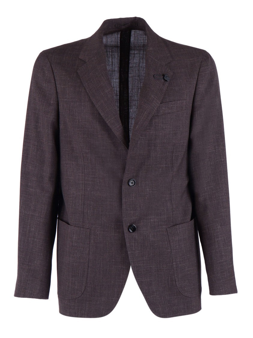 Lardini Brown Roma Textured Blazer