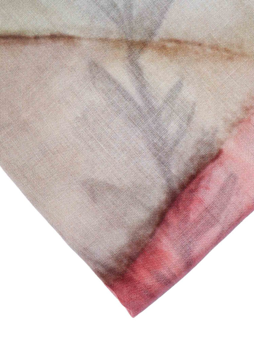 D'aniello Stola Perla Geometric Fringed Scarf