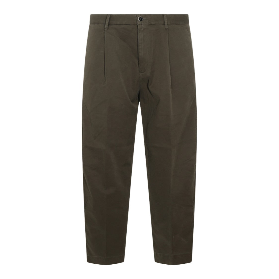 Nine In The Morning Pleated Mid-Rise Straight-Leg Casual Pants