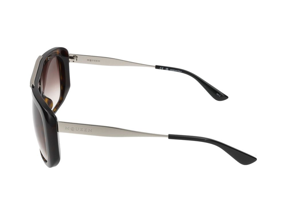 Alexander Mcqueen Sunglasses Am0492s 003 Havana Silver Brown 60/13/140