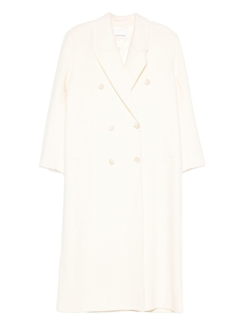 The Frankie Shop Long Double-Breasted Wide Lapel Coat