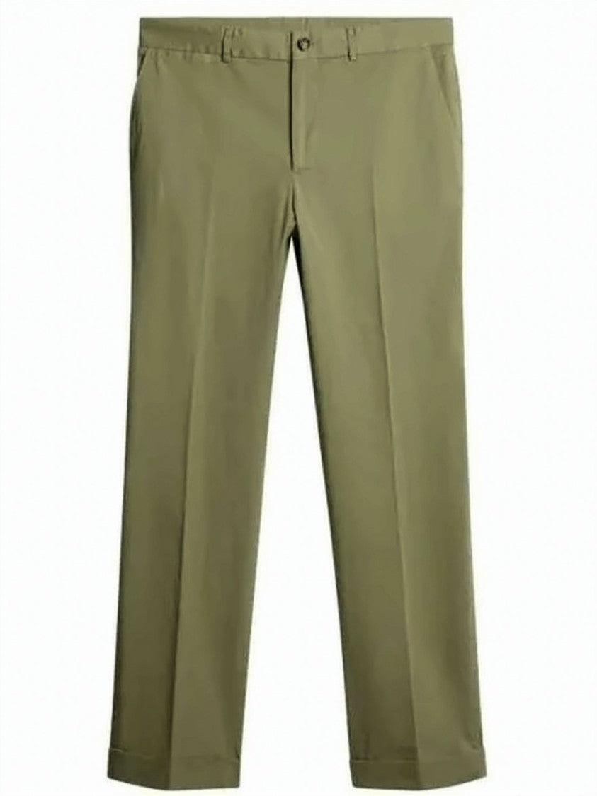 J Lindeberg Straight-Cut Tailored Pants With Smooth Texture