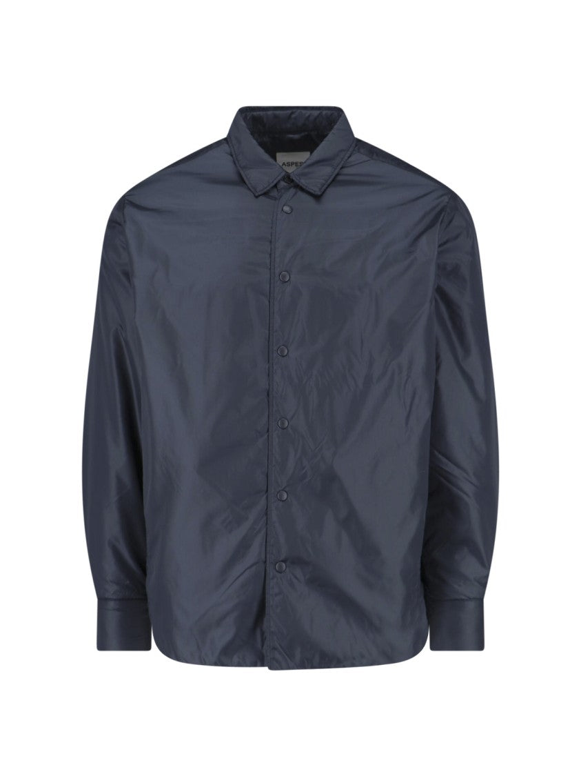 Aspesi Tailored Fit Button-Down Shirt With Pointed Collar
