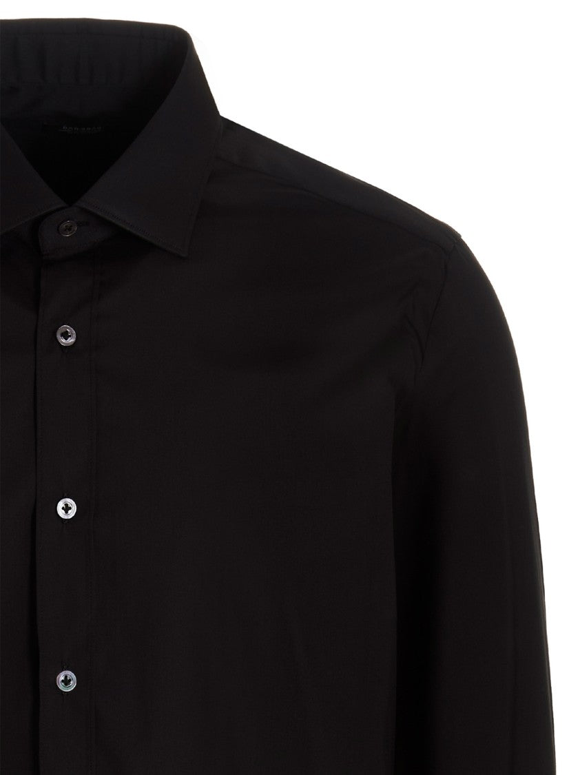 Barba Cotton Blend Poplin Shirt