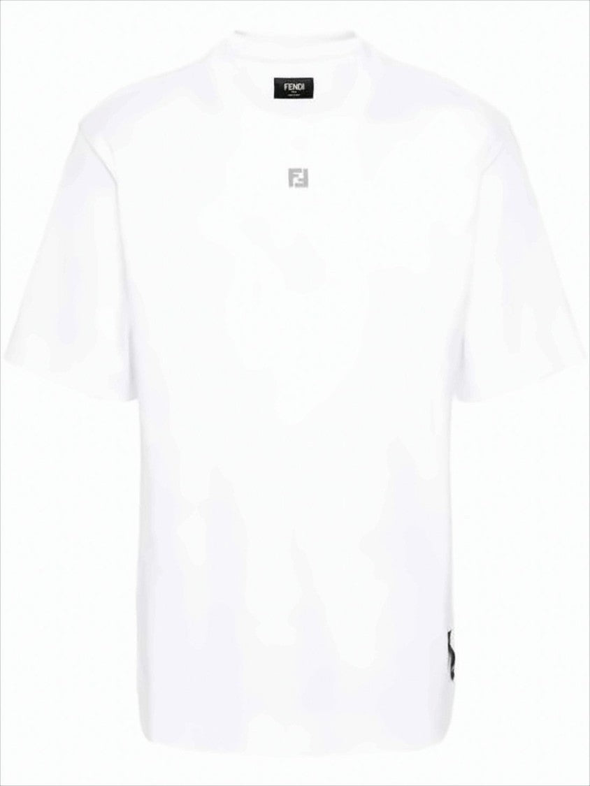 Fendi Classic Cotton T-Shirt With Minimalist Logo Detail