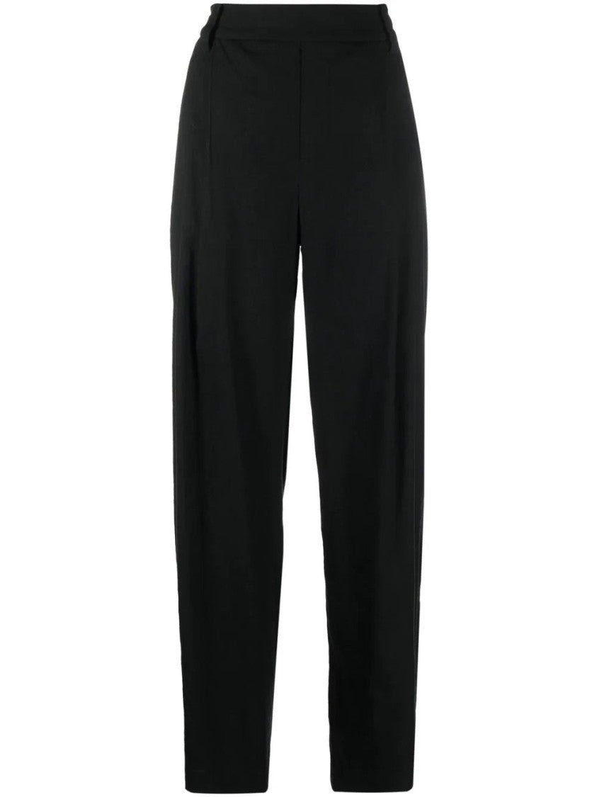 Vince Pleated Front Trousers With Relaxed Fit And Tapered Ankle