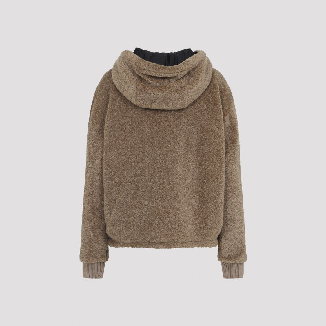 Moncler Zip Up Brown Acrylic Jacket