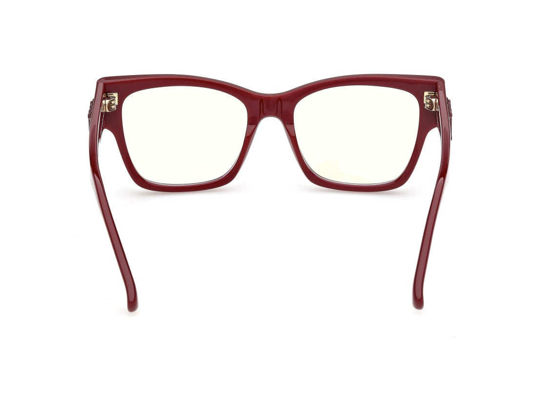 Max Mara Mm5251-B Deep Burgundy Oversized Square Eyeglasses
