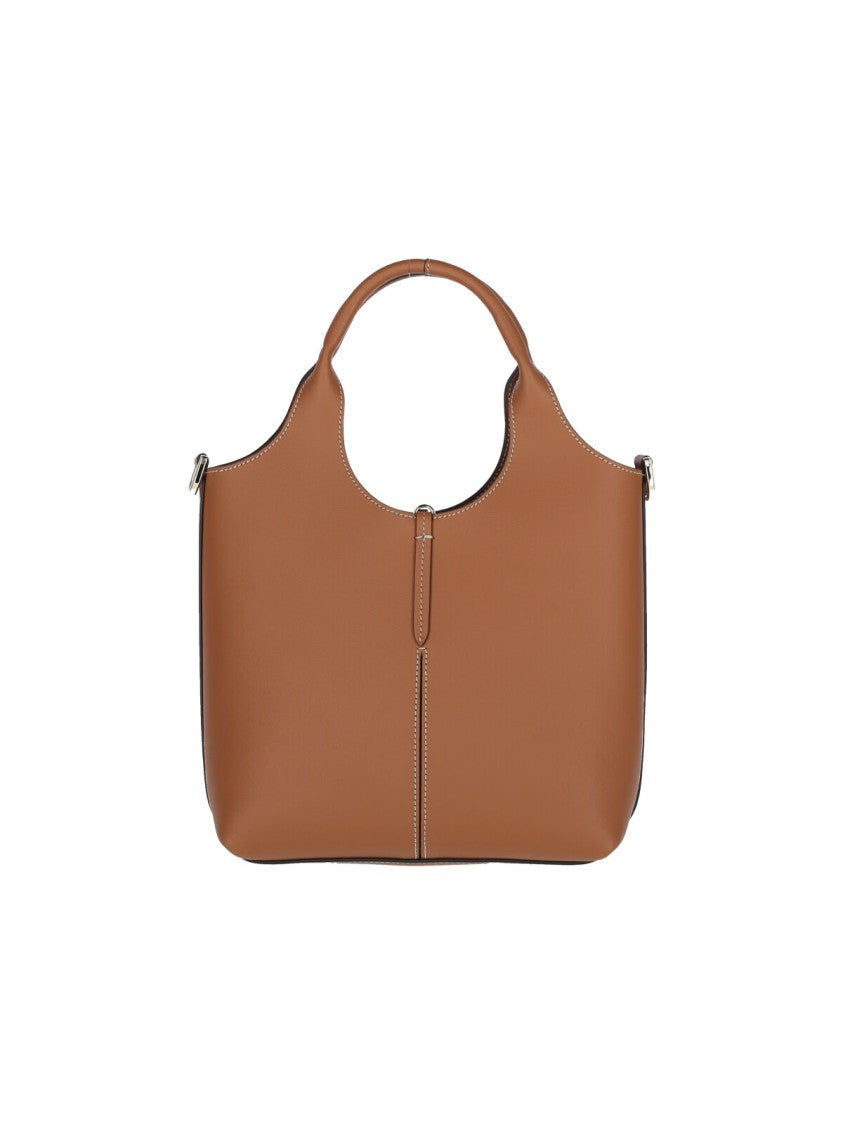 Tod's Brown Leather Mini Tote Bag