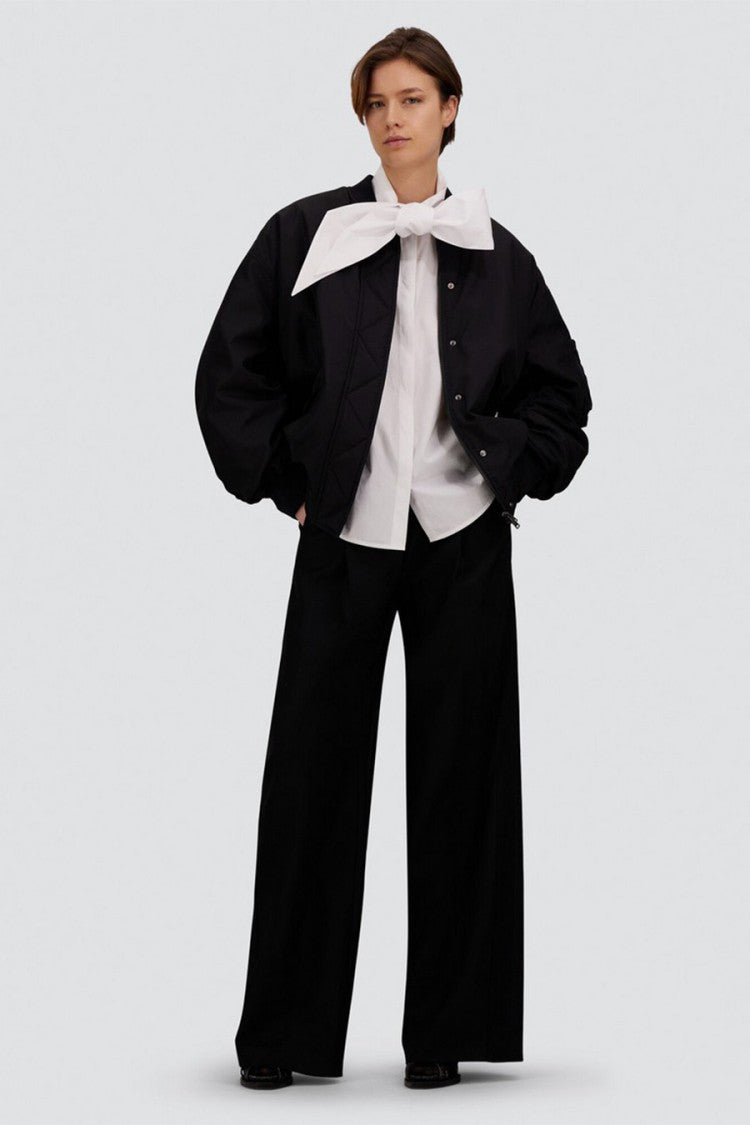 Herno Black Quilted Polyester Bomber Jacket