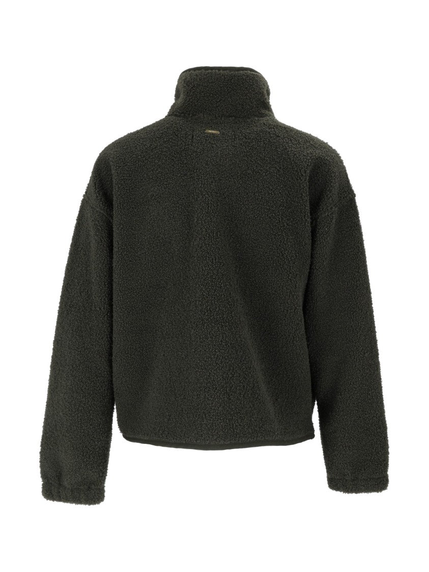 Barbour Mabel Fleece High Stand Collar Boxy Cropped Fleece Jacket