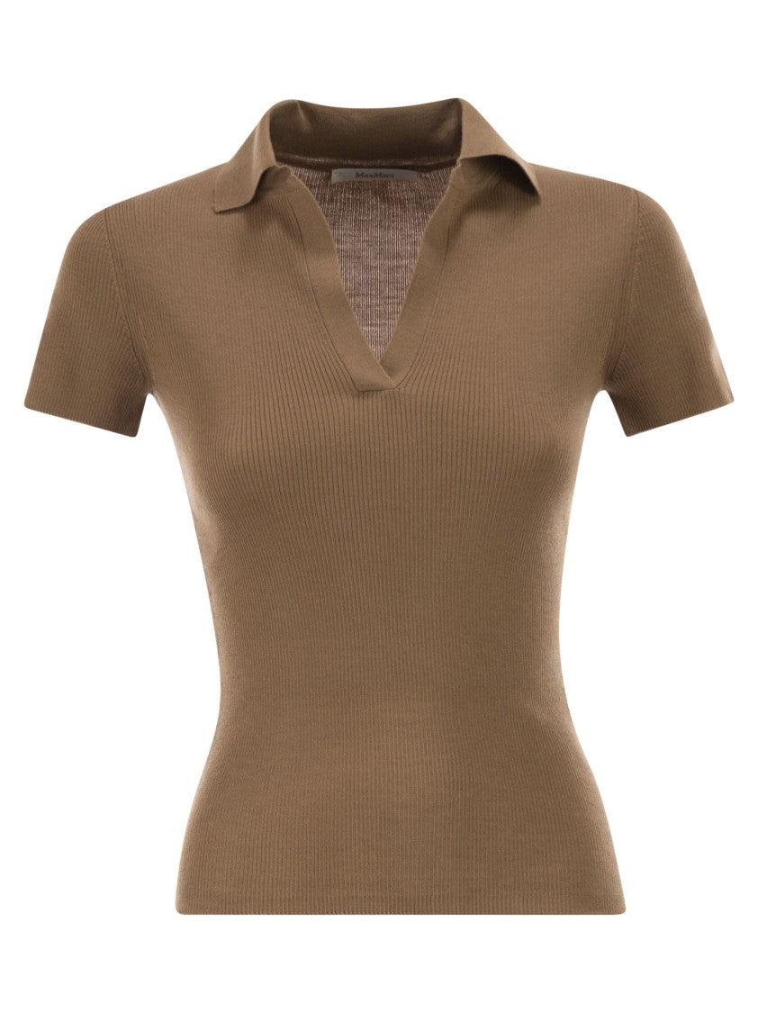 Max Mara Mxmalbero - Ribbed Wool Polo Shirt