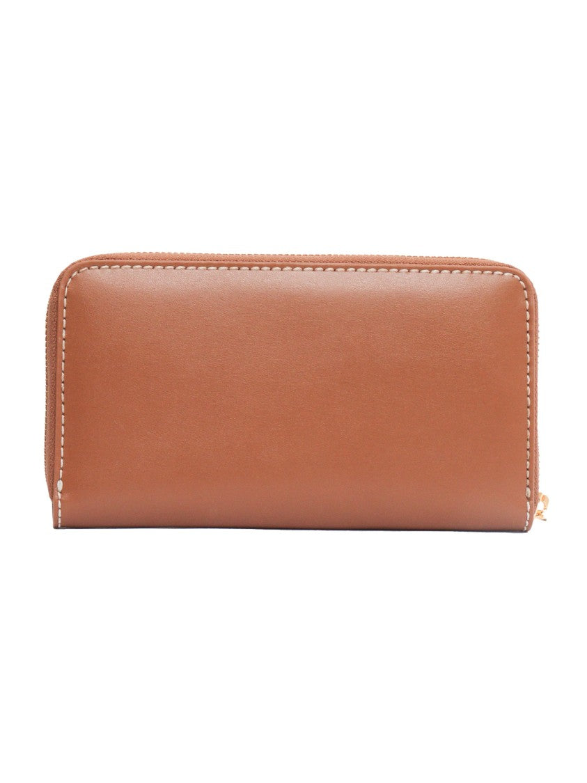 Claudio Orciani Brown Zip-Around Wallet