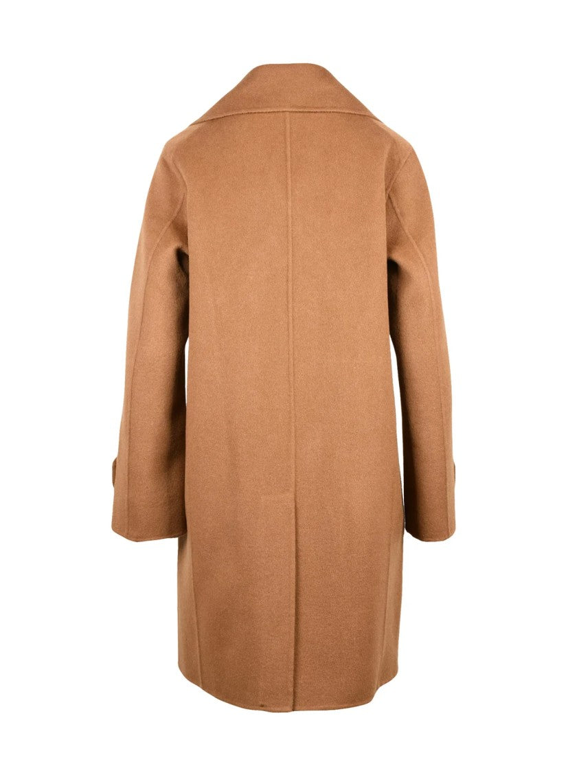 Aspesi Double-Breasted Wool Coat With Button Closure And Side Pockets