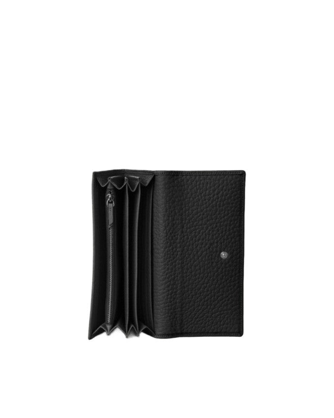 Orciani Pebbled Leather Wallet With Rfid Protection