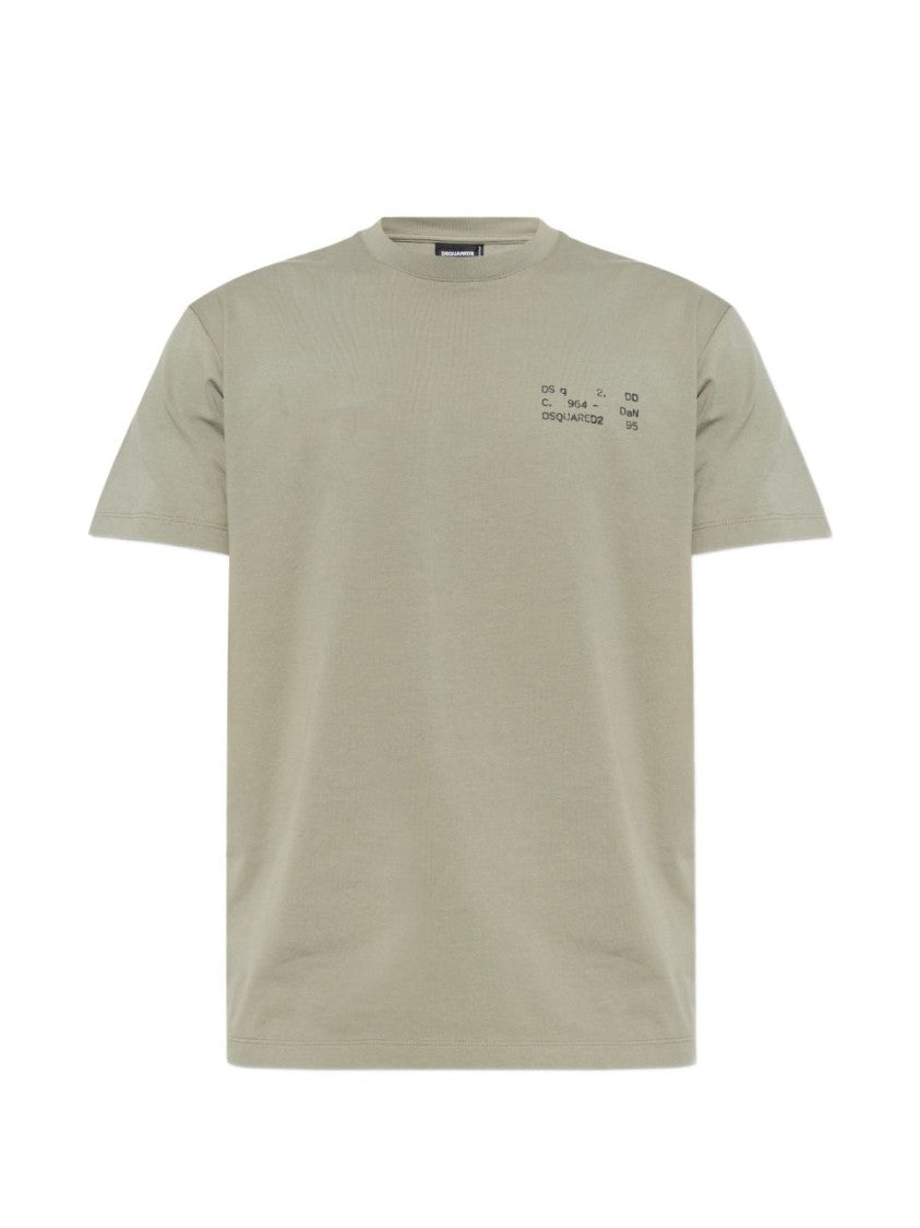 Dsquared2 Green Subtle Logo Round Neck T-Shirt