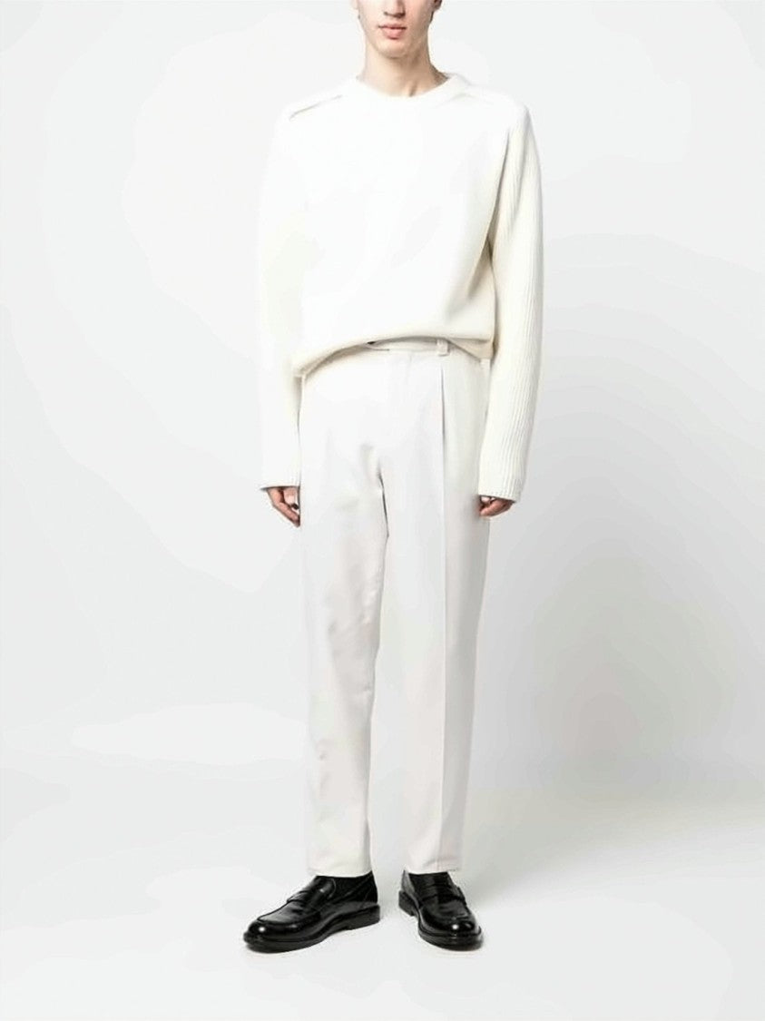 Brunello Cucinelli Tailored White Straight Pants