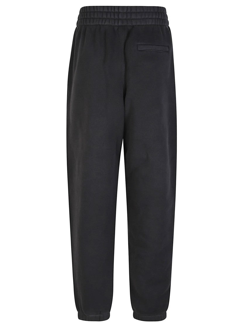 T By Alexander Wang Hotfix Logo Relaxed Cotton Blend Sweatpants