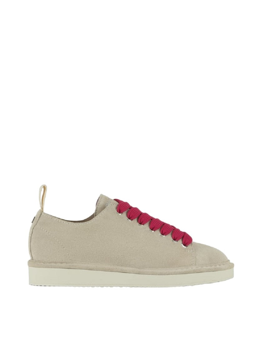 Panchic Fog Suede Low-Top Sneakers Fuchsia Laces