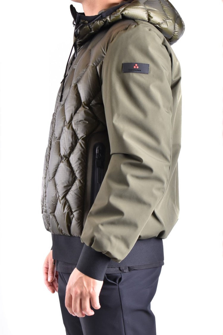 Peuterey Quilted Green Polyamide Jacket With Hood