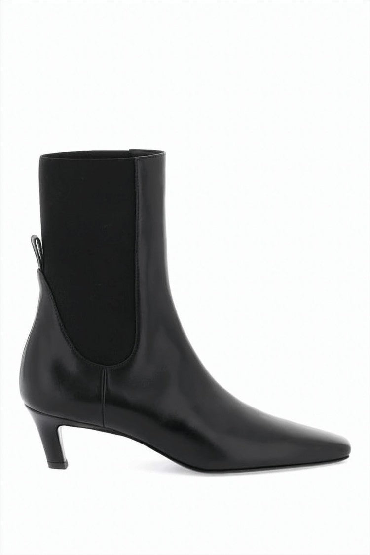 Totême Pointed Toe Ankle Boots With Kitten Heel