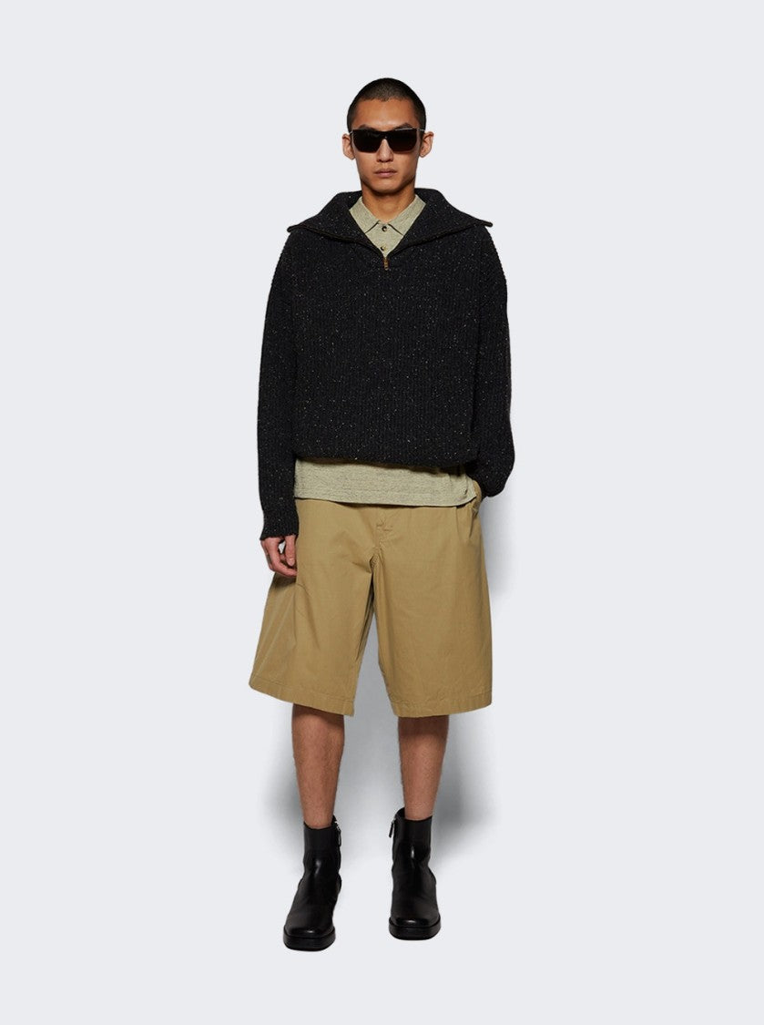 Maison Margiela Shetland Wool Zip Sweatshirt - Charcoal