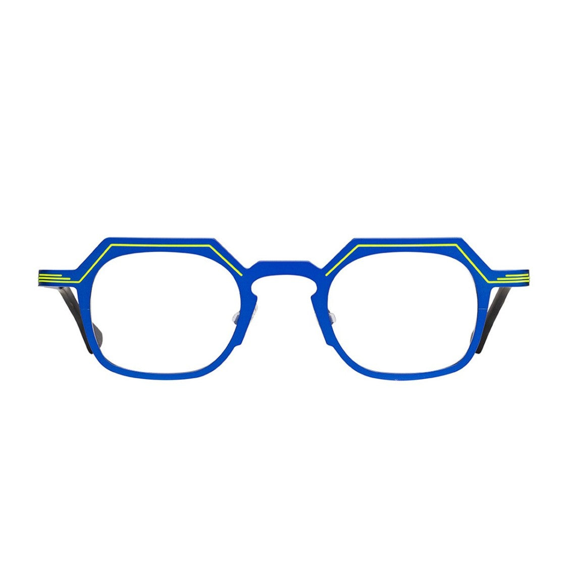 Matttew Neon Green Delta Titanium Geometric Sunglasses