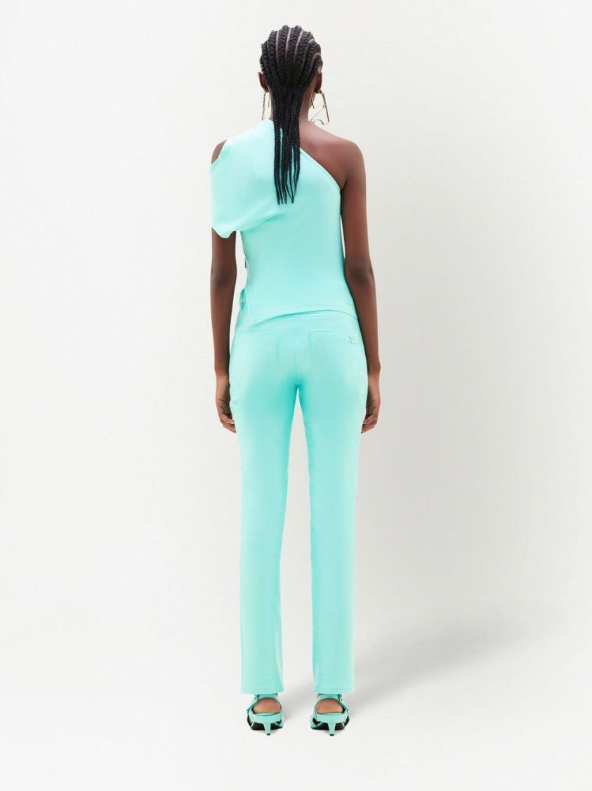 Courrèges Aqua Blue Straight-Leg Trousers