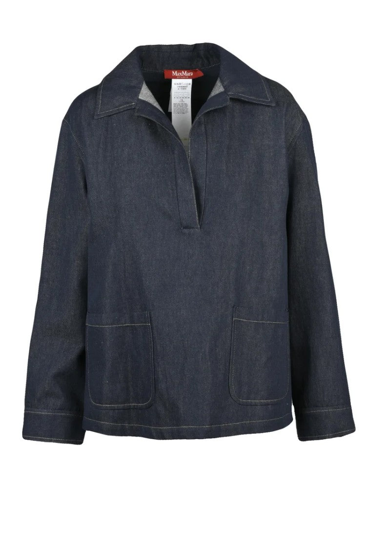Max Mara Amico Denim Blouse - Blue