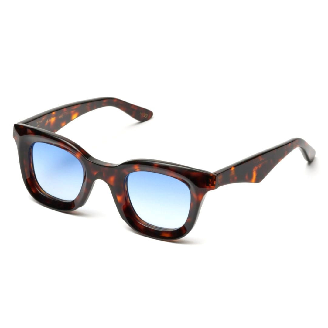 Kador Joya Tortoiseshell Square Frame Sunglasses With Gradient Blue Lenses