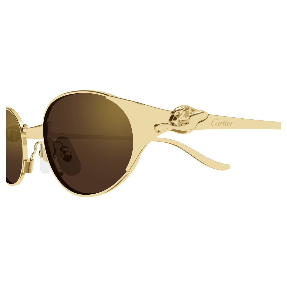 Cartier Ct0630s Oval Frame Gold-Tone Metal Sunglasses