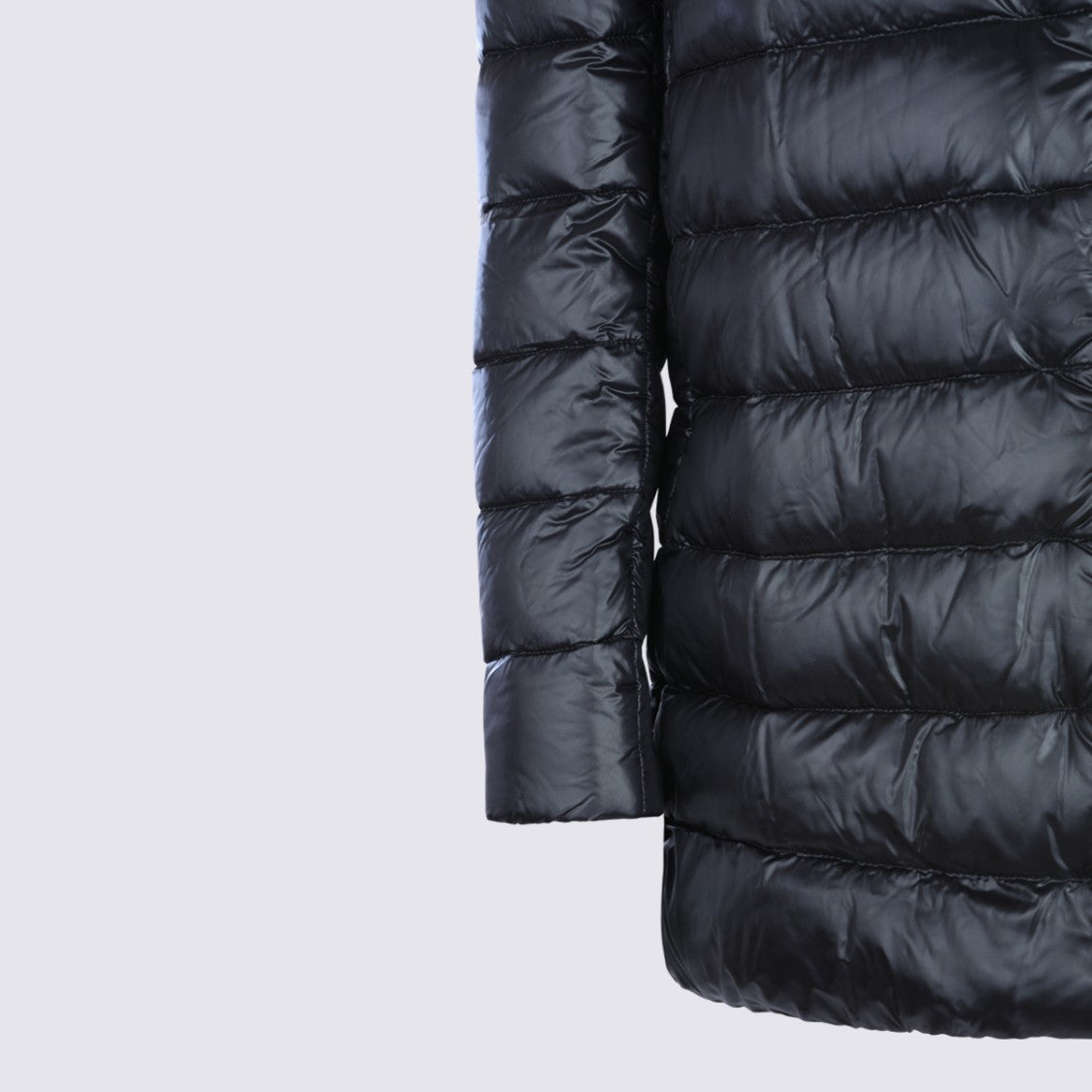 Herno Quilted Down Coat With Structured Collar And Glossy Finish