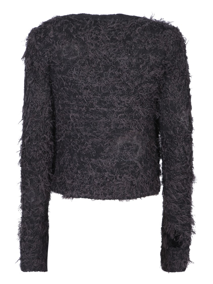Acne Studios Black Long-Sleeved Knitwear