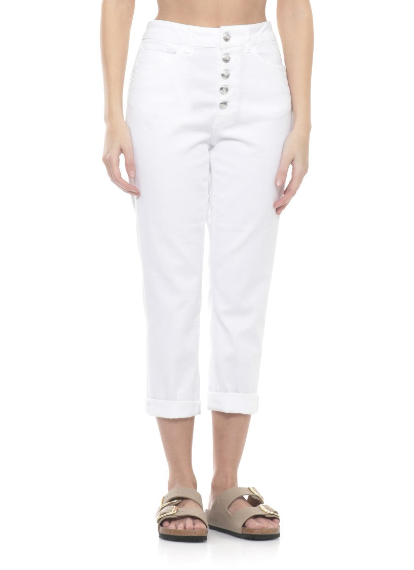 Dondup White Koons Bot Gioie Jewel Jeans