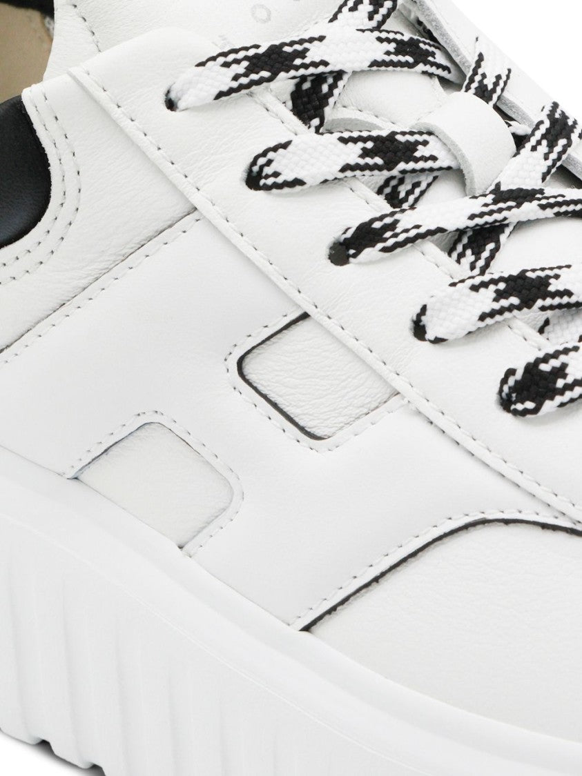Hogan Sole Sneakers In White Leather