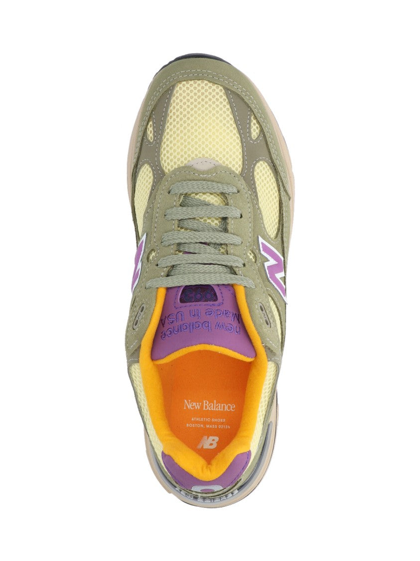 New Balance Suede Sneakers With Breathable Mesh And Accented Logos