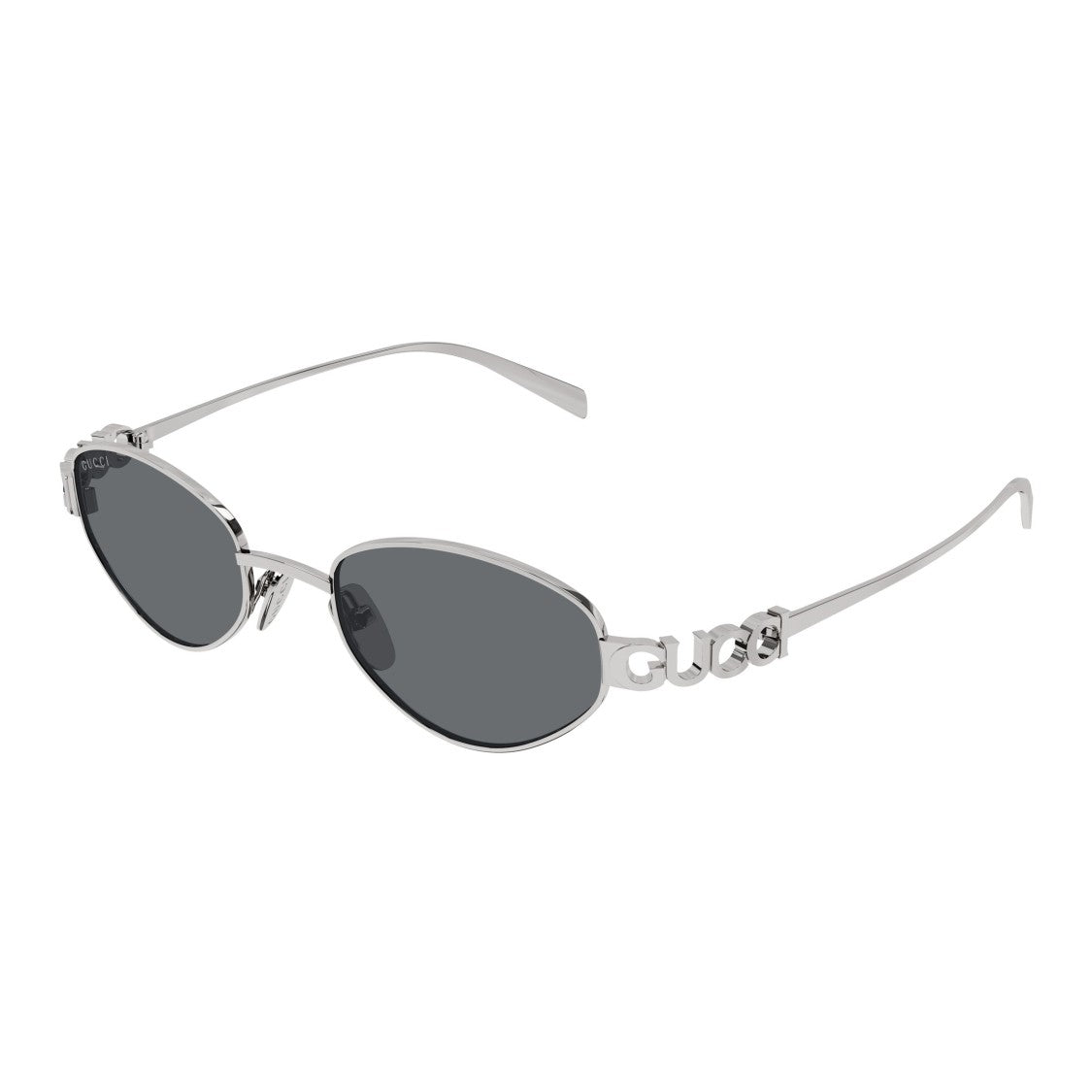 Gucci Metal Frame Sunglasses With Cut-Out Logo Detail