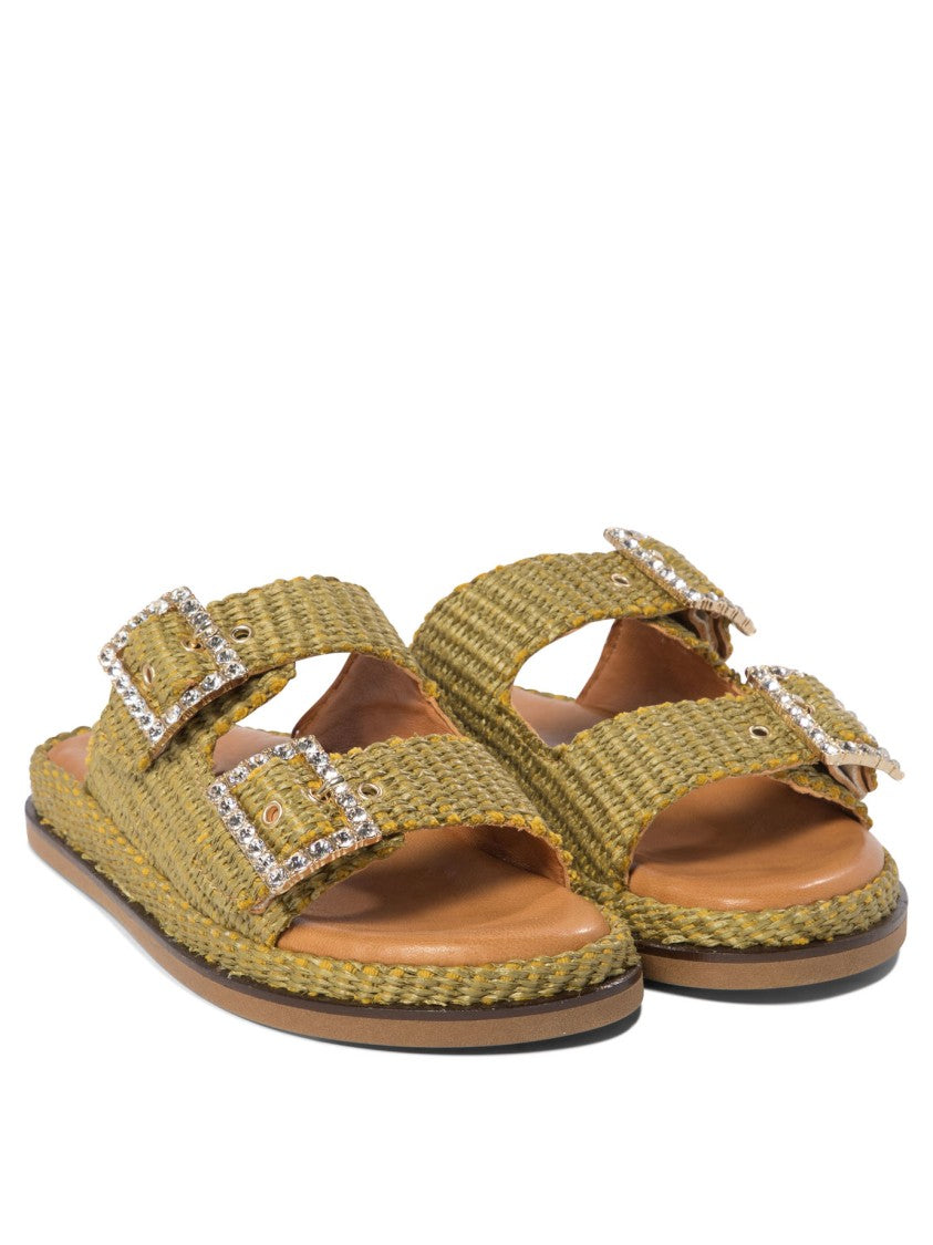 Alibi Woven Raffia Sandals