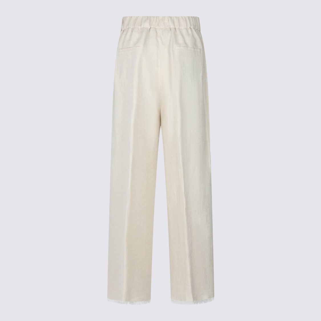 Antonelli Firenze Straight-Leg Trousers With High Waist And Textured Hem