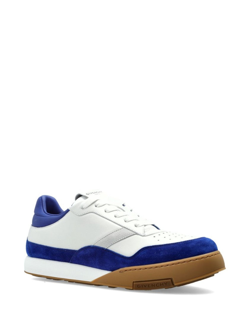 Givenchy White Panelled Suede Detail Lace Sneakers