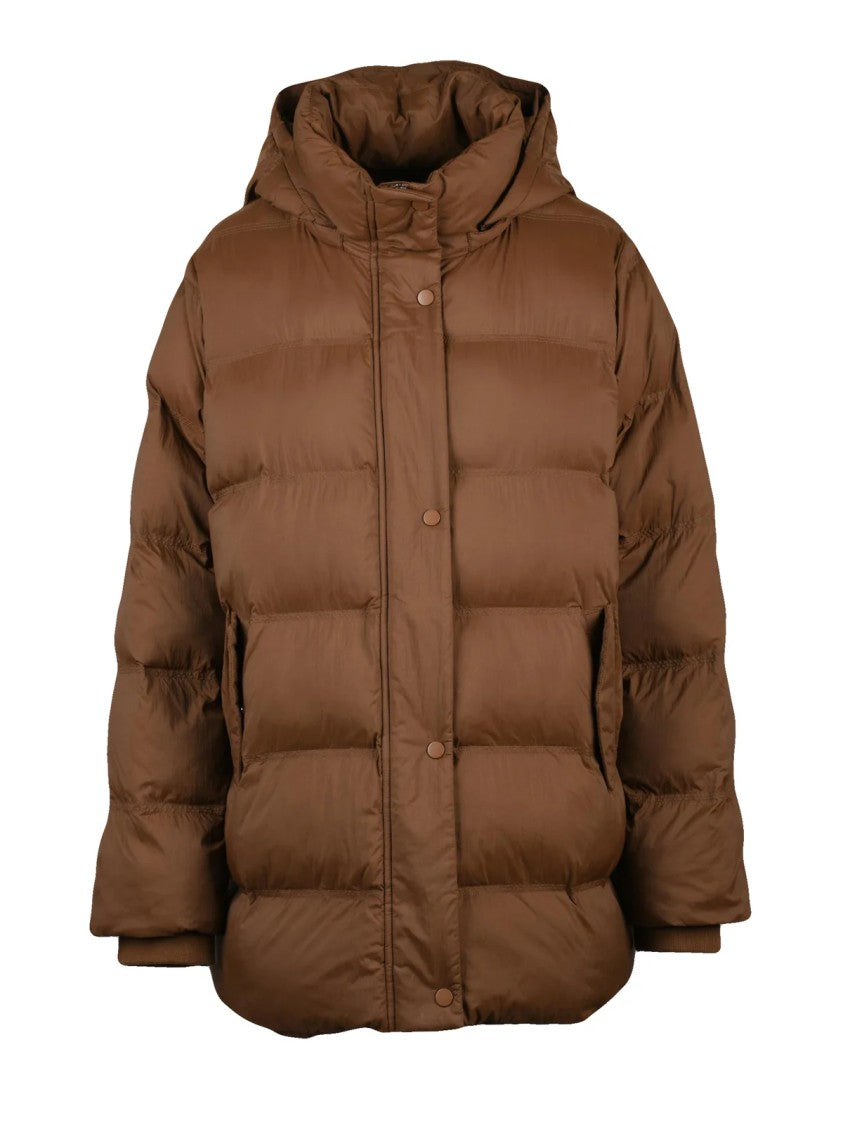 Pennyblack Brown Polyamide Hooded Down Jacket