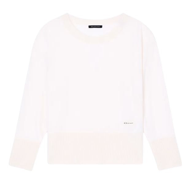 Armani Exchange Relaxed-Fit Knit Sweater With Ribbed Details