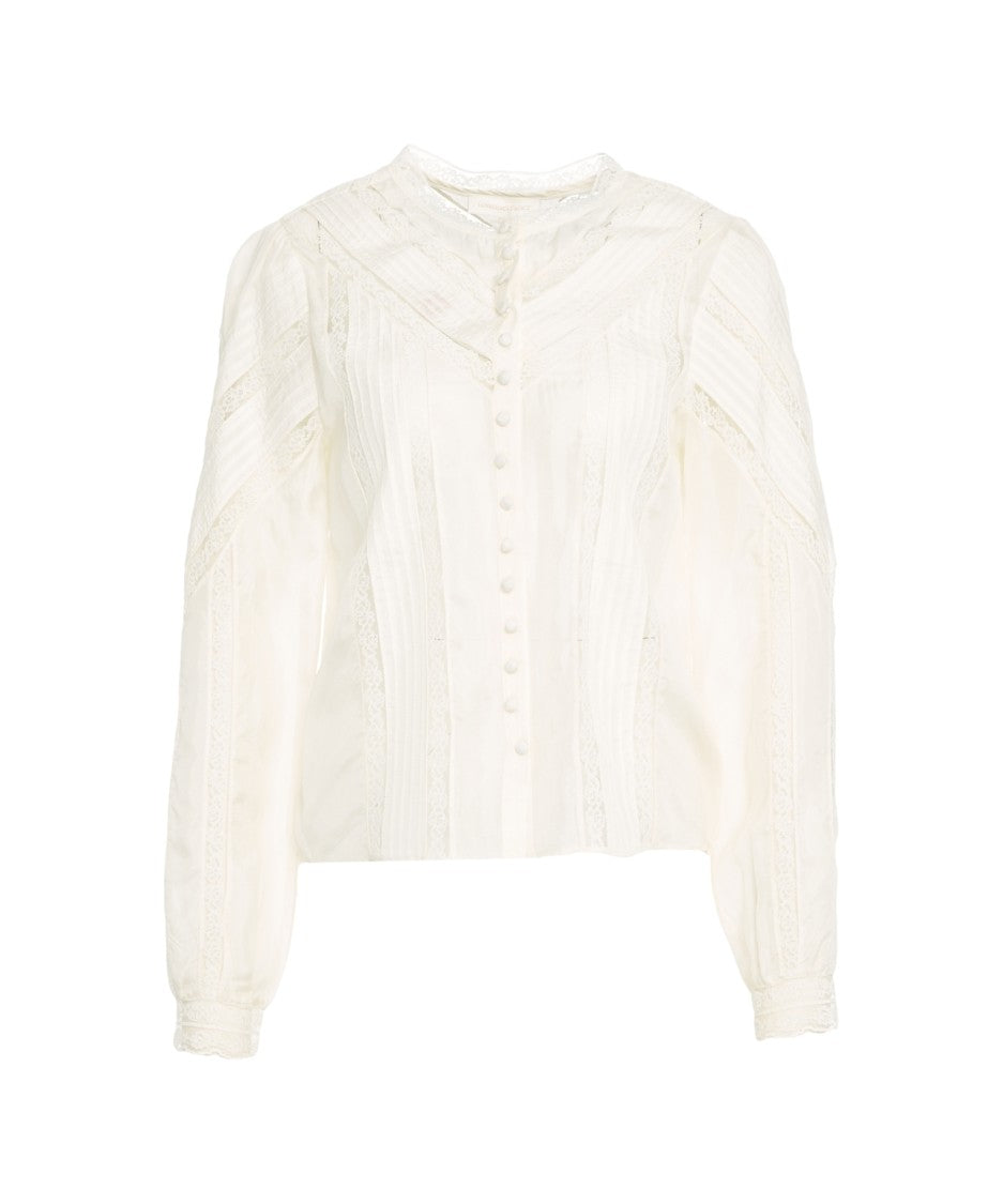 Loveshackfancy 'Aralina' Silk Blouse