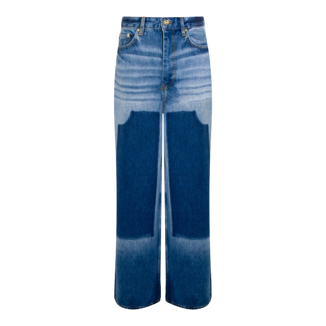 Ganni High-Waisted Wide-Leg Jeans